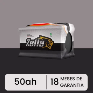 Zetta 50Ah (Z45) | Livre de Manutenção | 18 Meses de Garantia | Caixa Alta