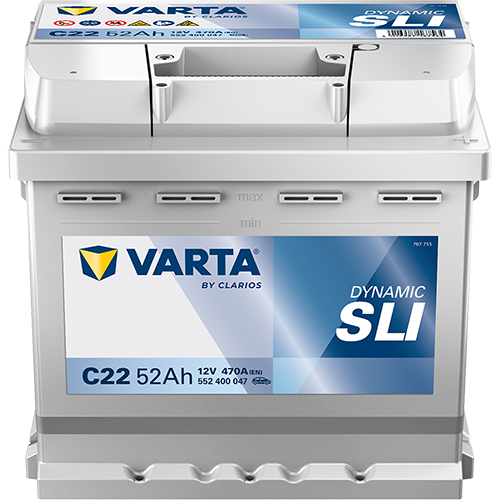 Varta 52Ah | Livre de Manutenção | 24 Meses de Garantia | Caixa Alta